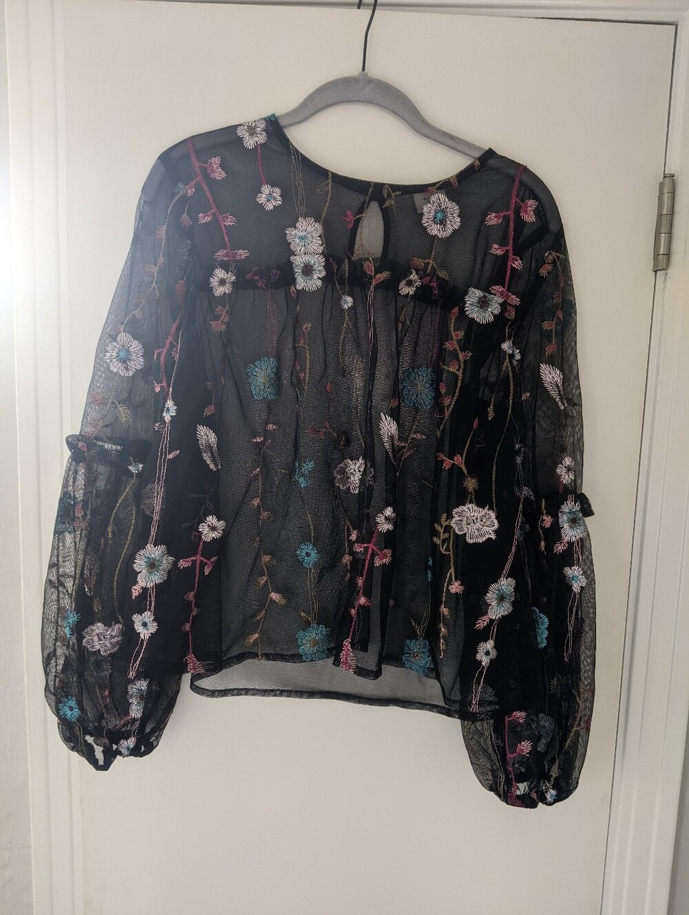 Sheer Floral Blouse